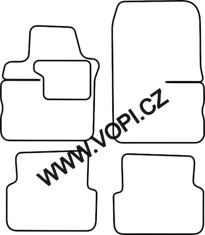 Autokoberce Renault Modus s výklenky 09/2004 - 12/2007 Colorfit (3852)